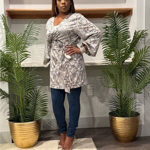 Women's Snake Print Wrap Dress